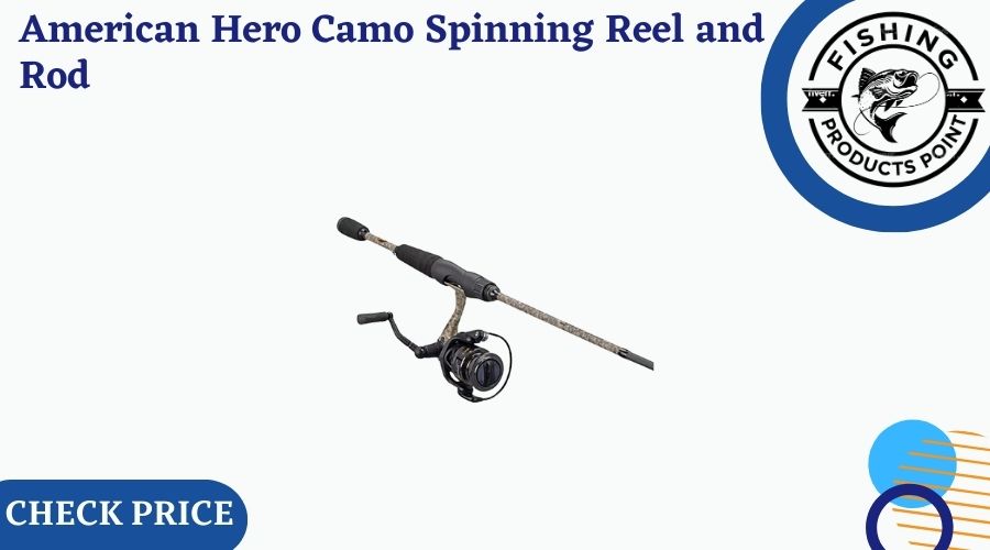 American Hero Camo Spinning Reel and Rod