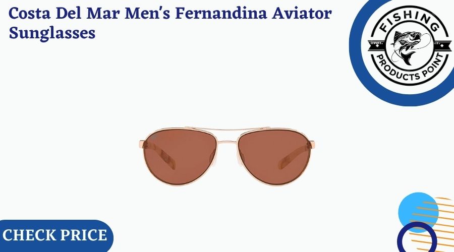 Costa Del Mar Men's Fernandina Aviator Sunglasses